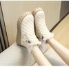 Women's Fleece-Lined Cotton Mid-Top Platform Boots - Warm, Thick Sole, Comfortable Snow Shoes