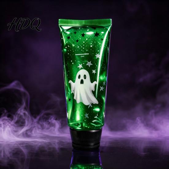 Non-Toxic Sensory Toy for Kids Ghost Toothpaste Squeeze Stress Ball Purple Glitter Flow Slow Rising Fun Halloween Decoration Fidget Toy Decompression