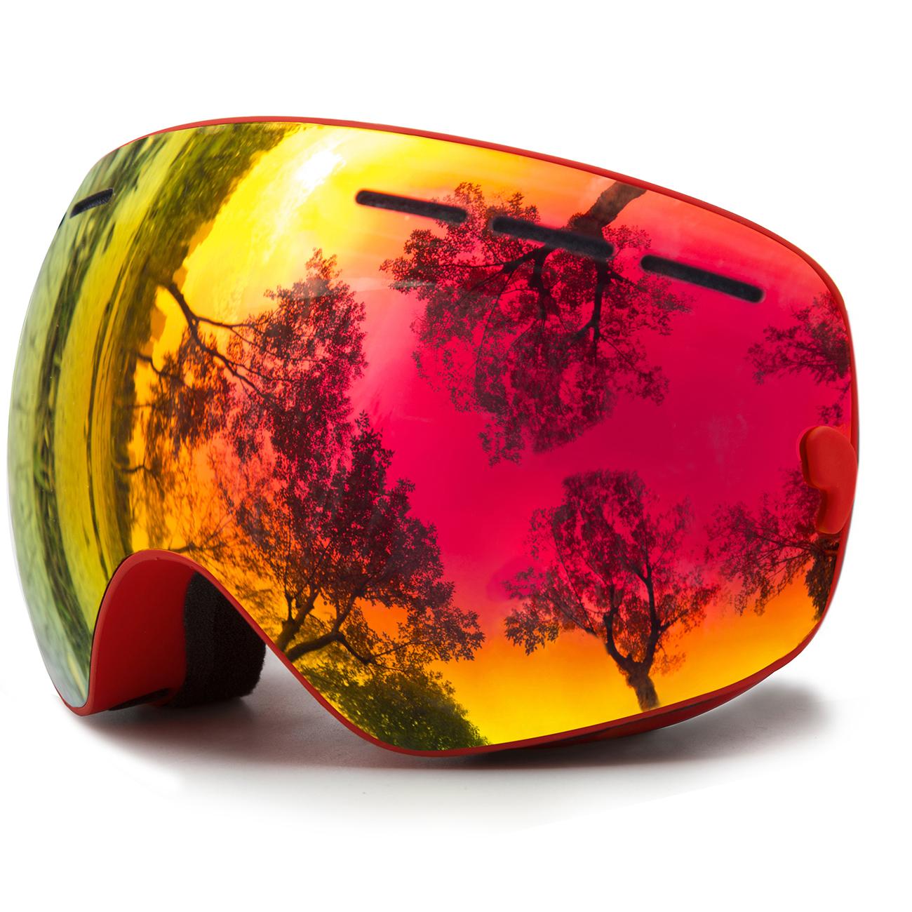 

JULI Ski GogglesAge 4-16 Boys Girls Snow Snowboarding Eyeglasses Snow/UV Protective Multi-Color/ Double Anti-fog Lens Snowboard