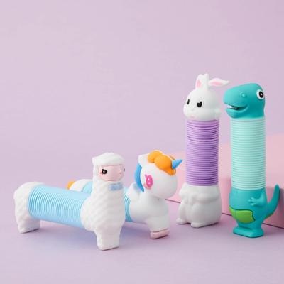 Tubo Pop Animal Versátil: Brinquedo Educacional e para Alívio de Estresse DIY Único para Crianças.