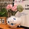 Plush Lotus Potted Plant Ornament – Cozy Flower Figurine for Home Decor, Gifts, or Events.