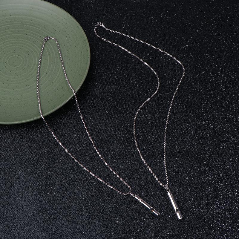 Emergency Whistle Loud Portable Keychain Necklace Whistle Keyring For Emergency Survival Outdoor Hiking Camping