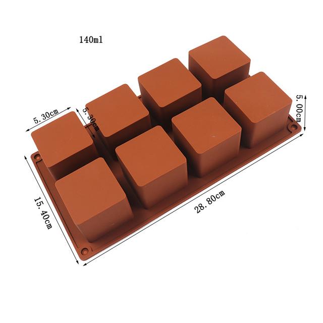 Silikonform Bakverk 3D Tårta Design Mini Cupcake Mousse Muffin Hjärta Bubbla Fyrkantig Bakform