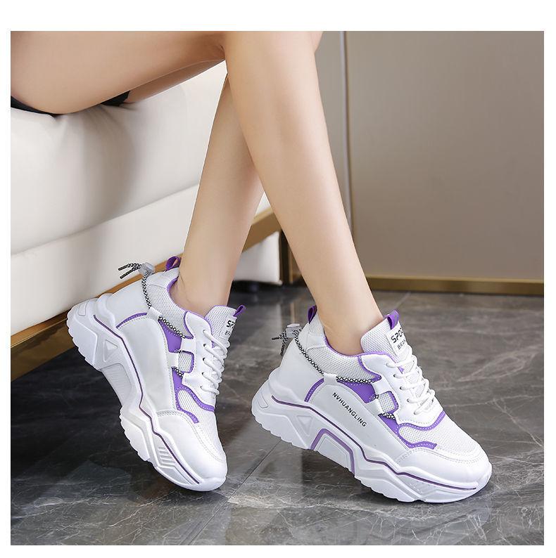Dad shoes girl 2025 spring and autumn new fashion casual platform ins trendy thin student breathable sports shoes
