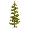 VidaXL Arbre de Noël Hélicoïdal Pré-éclairé et Support, Sapin de Noël avec LED, Décoration de Vacances, Ornement de Fête 344651