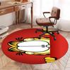 Garfield Pattern Round Rug, Indoor/Outdoor Mat, for Picnic, Gameroom, Bedroom, Office, Living Room, Home Decor Carpet, Birthday Gift