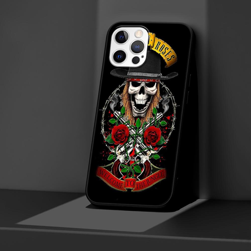 

Чехол Guns N Roses для iPhone 14 11 13 Pro Max 12 Mini XR 7 8 Plus SE 2020 XS 6 6S + 5 5S Coque черный мягкий чехол для мобильного телефона iPhone 14 Pro Max