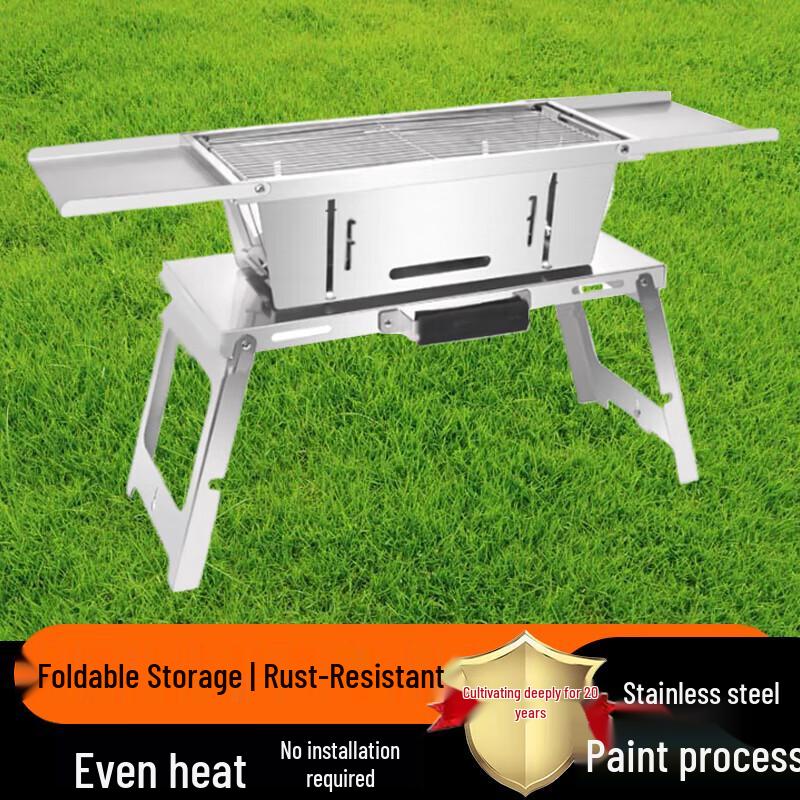 Portable Mini Stainless Steel Charcoal BBQ Grill