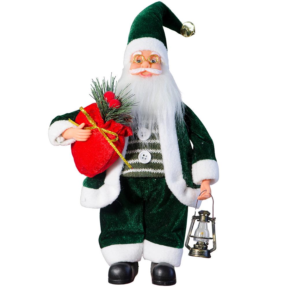 Festive Standing Santa Claus Doll with Creative Christmas Backpack Ornament