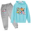 Kids Autumn Winter Clothes Hoodie Cartoon Long Sleeves Sportswear Coat+Pants 2P Boy Girl Toddler 3-12Yrs Leisure Top Fashion Set