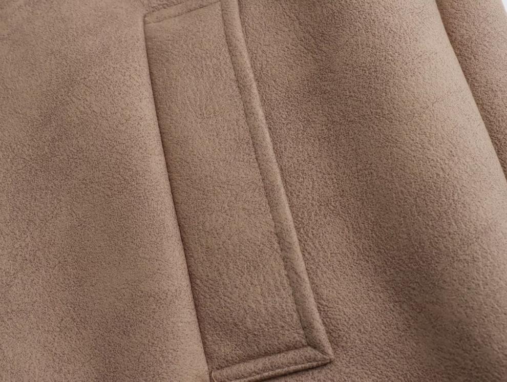 Winter Women's European & American Street Style Double-Breasted Long Coat