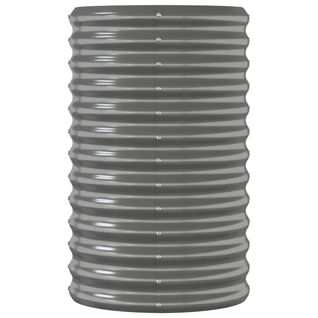 vidaXL Hochbeet Verzinkter Stahl 114x40x68 cm Grau
