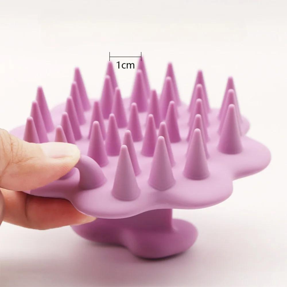 Silicone Shampoo Brush Head Scalp Massage Comb Clean The Scalp Thoroughly Body Bath Brush Salon Hairdressing Tool