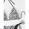 2025 Leopard Print Lace-Up Bikini - New European & American Swimwear