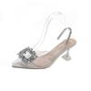 Womens Summer Transparent Water Crystal Sandals With High Heels For Fashionable Outings