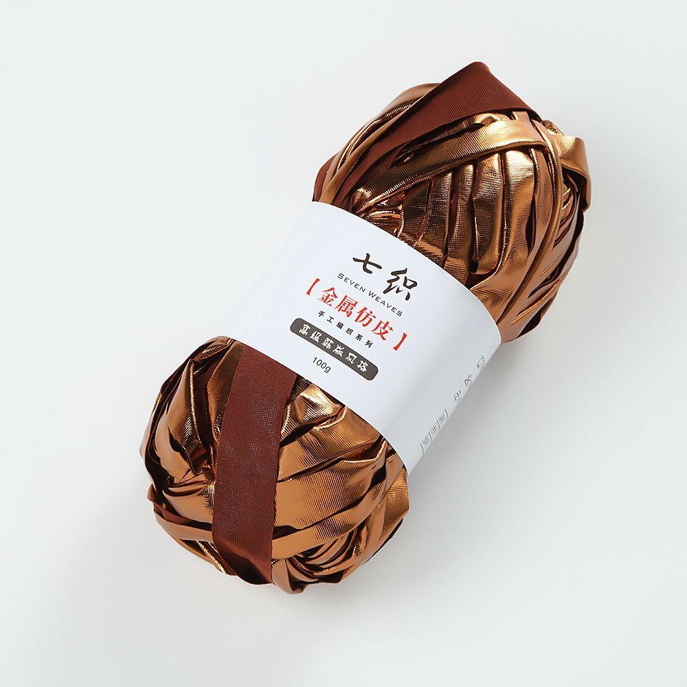 Shiny Faux Leather Yarn Elastic Crochet Yarn Craft Supplies Knitting Yarn  Sewing