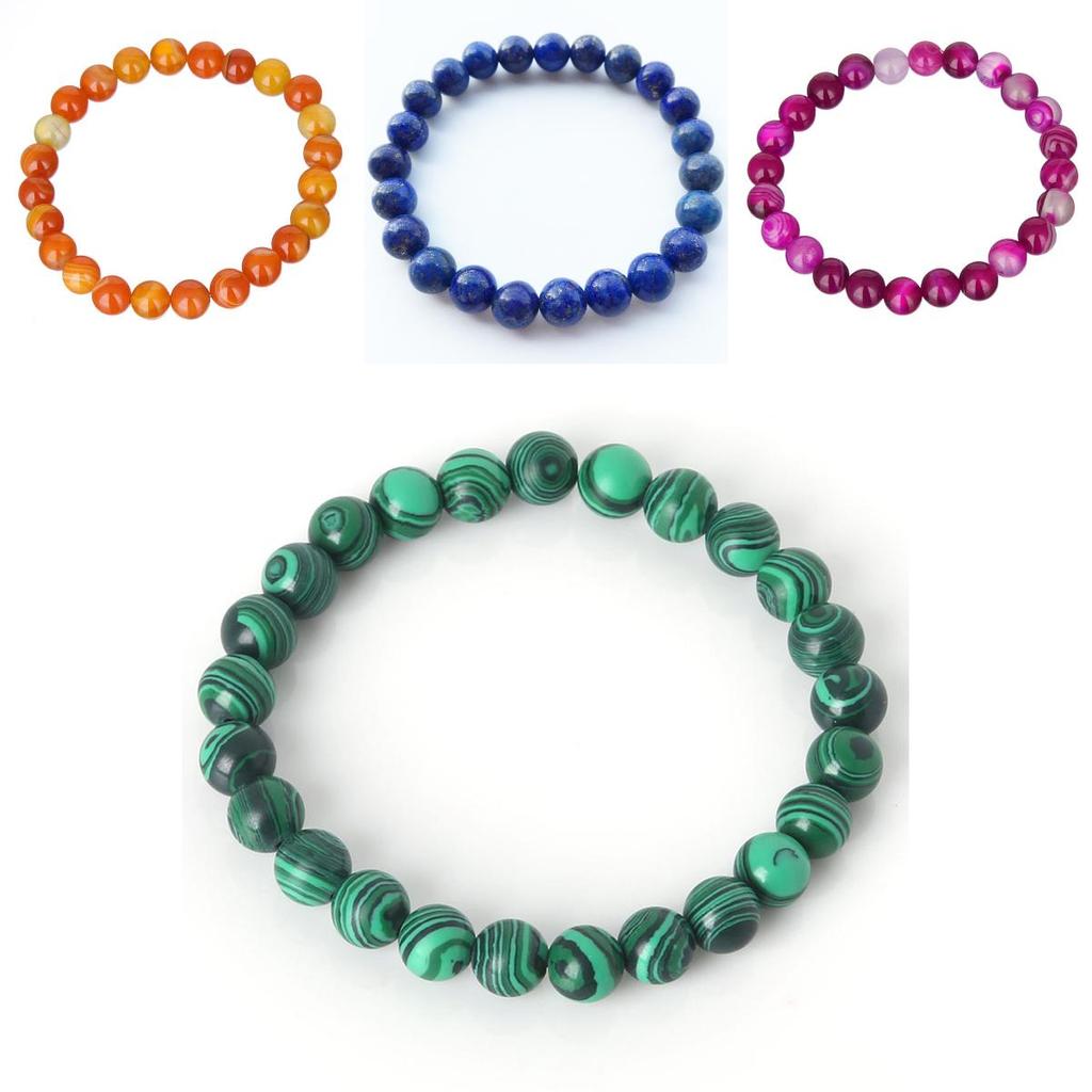 Versatile 6mm Natural Gemstone Round Beads Stretchy Bracelets For Every Occasion