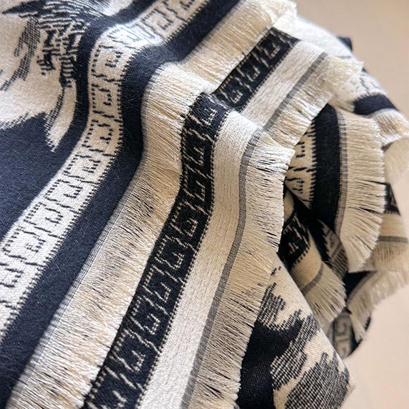 Women's Floral Print Faux Cashmere Shawl