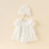 David Bella Baby Girl Jumpsuit 2026 Summer New Style Newborn Sweet Romper Baby Mesh Romper