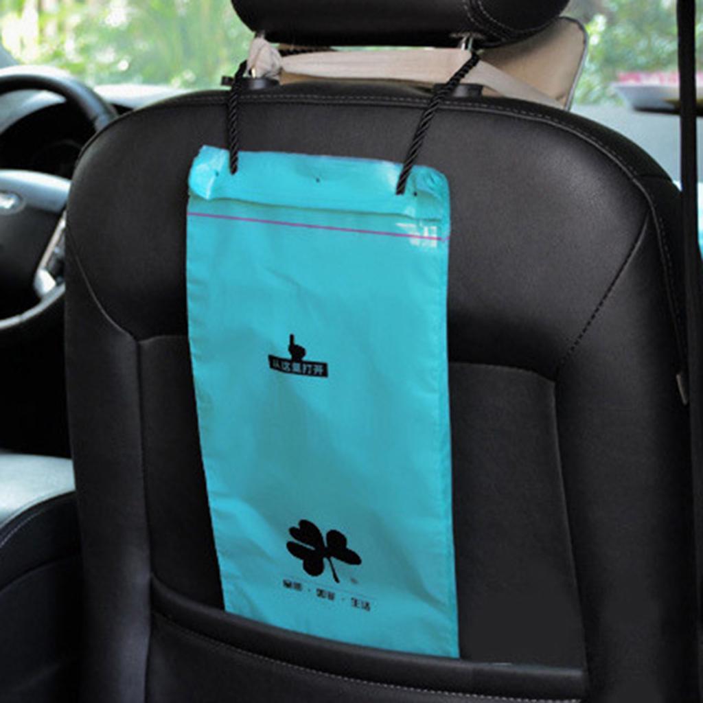 50 stücke Auto Klebrige Müllsäcke Auslaufsichere Kotzbeutel Einweg Tragbare Fahrzeug Rücksitz Kopfstütze Wurf Abfall Müll
