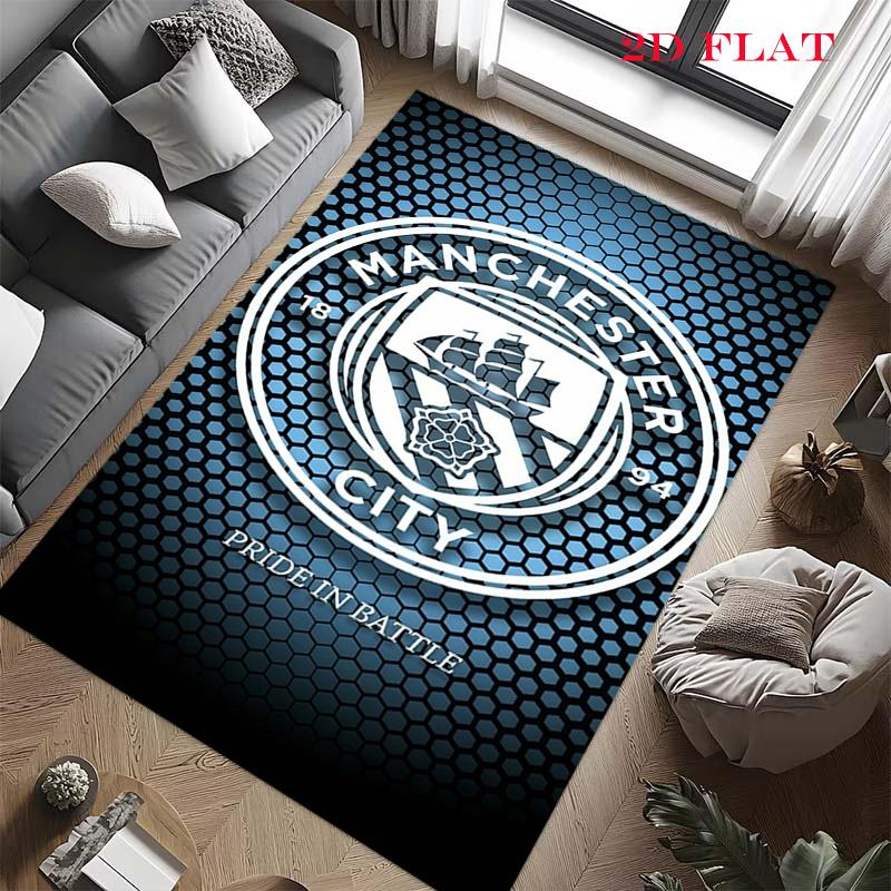 MCFC logo Carpet Rug for Living Room Bedroom Home Sofa Decoration,Kids play Nonslip Floor Mat