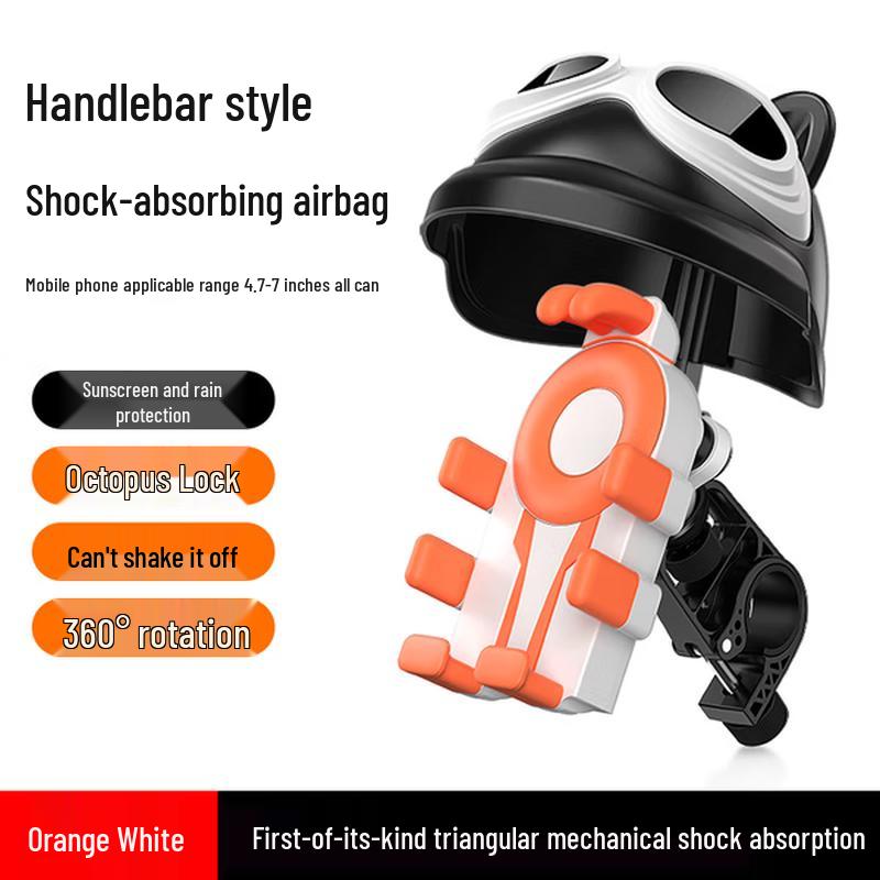 Motorcycle & Electric Scooter Phone Holder with Airbag Buffer