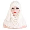 Sofort-Hijab Jersey-Hijabs Für Frauen Kreuz Stirn Pailletten-Turban Muslimische Frauen Hijab-Schal Türkischer Baumwoll-Hijab Für Frauen