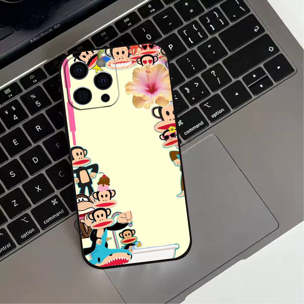 P-Paul F-Frank   Phone Case For iPhone 17,16,15,14,13,12,11 Plus,Pro Max,Soft Silicone Black Cover
