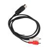 DIN 7PIN Male To 2RCA Male Cable Double Shielding Free Bending 2RCA Sound Adapter Cable 3.3ft