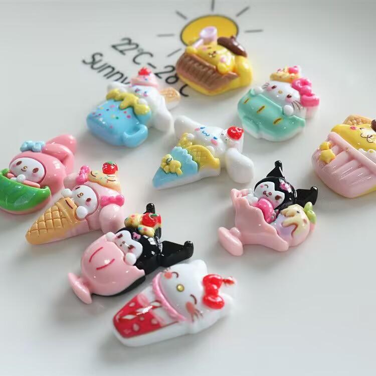 20/200PCS Cute Shiny Dessert Cake DIY Cream Glue Phone Case Hair Clip Accessories Resin Accessories Handmade Materials