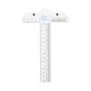 6" T-Square Ruler In Both Inches And Metric Measurements Clear Acrylic Ruler Graduated T-Ruler Handtool Measuring Scale Ruler