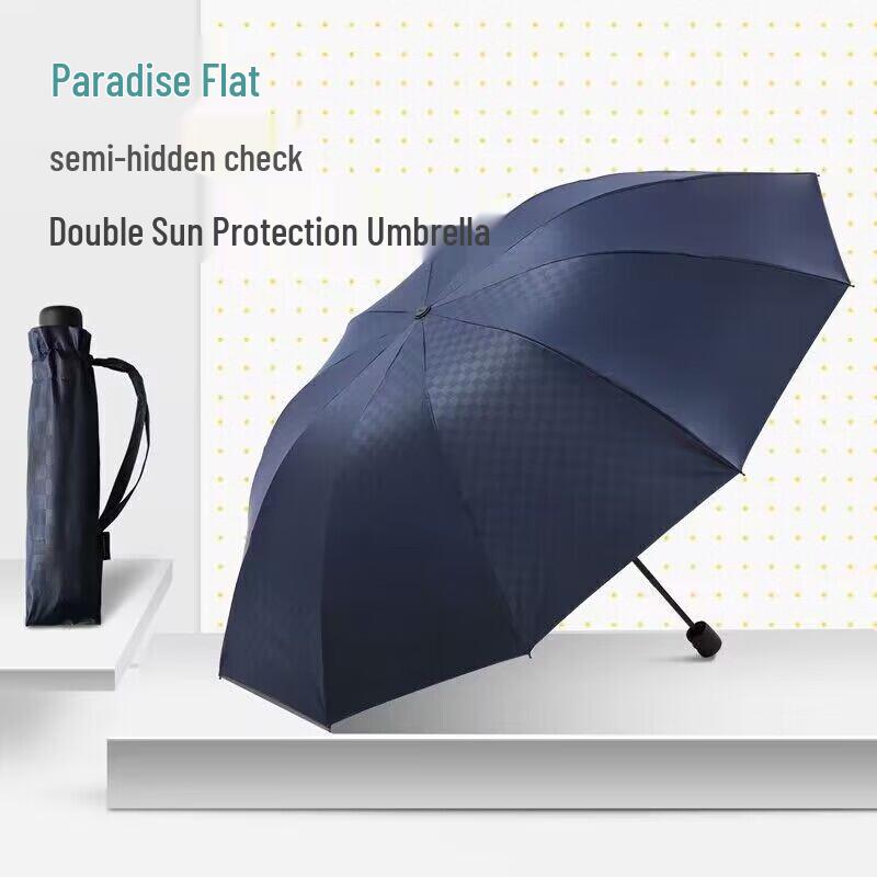 Heaven Black Glue Three-Fold Sun/Rain Umbrella
