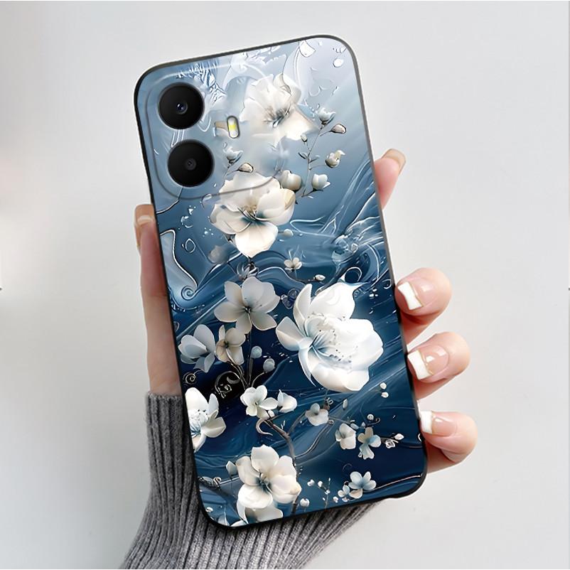 For TCL K70 4G 5G Case Luxury Fashion Butterfly Flower Black Soft Silicone Bumper Cover for TCL K70 Power T522A T522E Phone Case