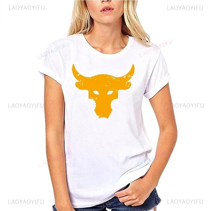 Women Men Cotton T Shirt Brahma Bull The Rock Project Gym TShirt Casual Fashion Streetwear Ropa Hombre Camisetas De Mujer Custom