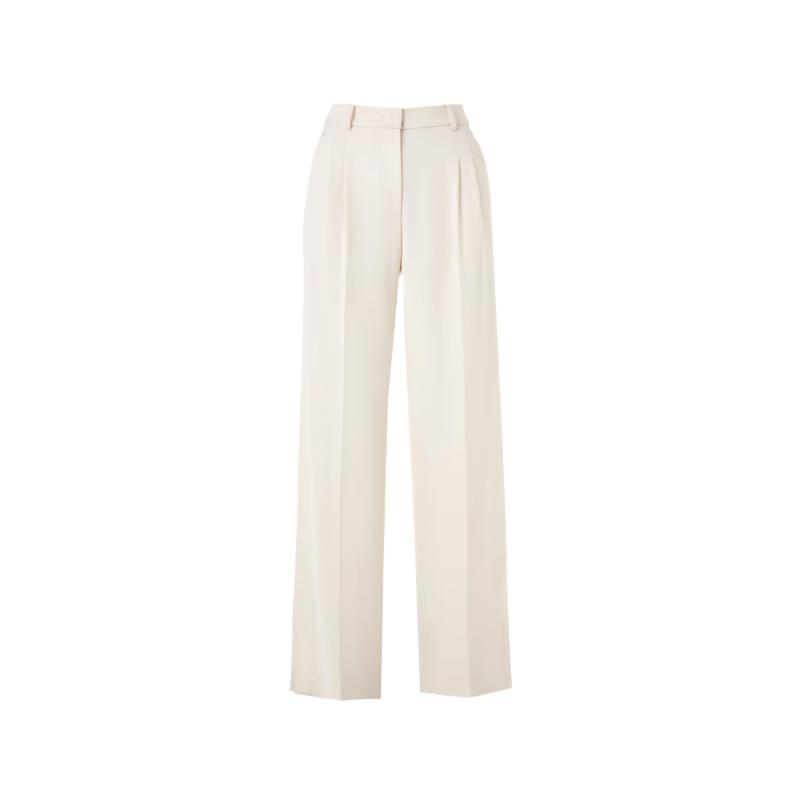 Langzi High-Waist Slit Wide-Leg Trousers