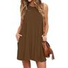 Women's Plus Size Summer Irregular Hem Casual Swing  Tee Tank Dress
