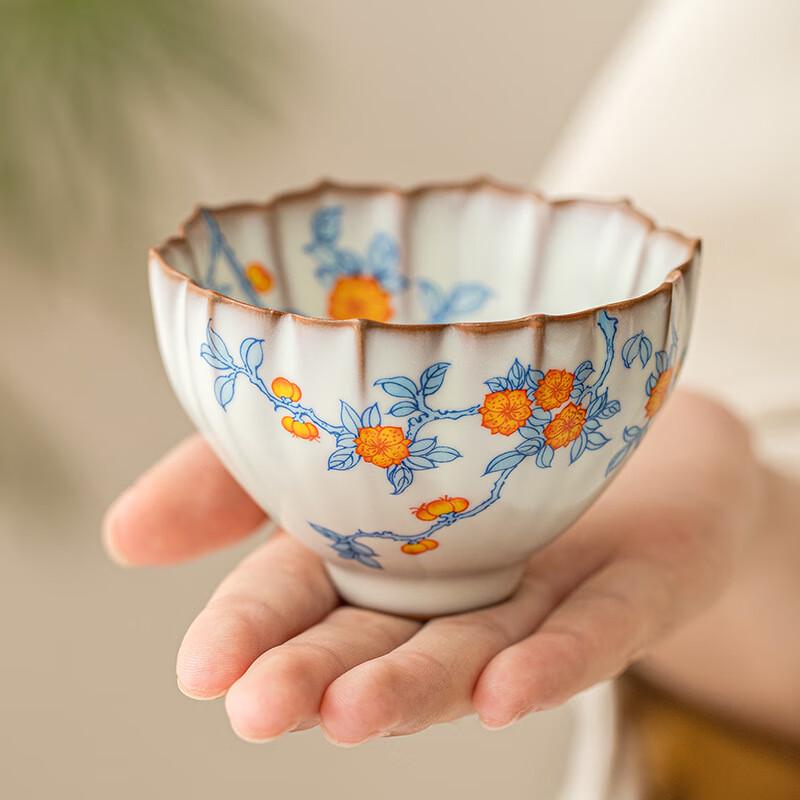 Ru Kiln Apricot Blossom Lotus Petal Master Tea Cup