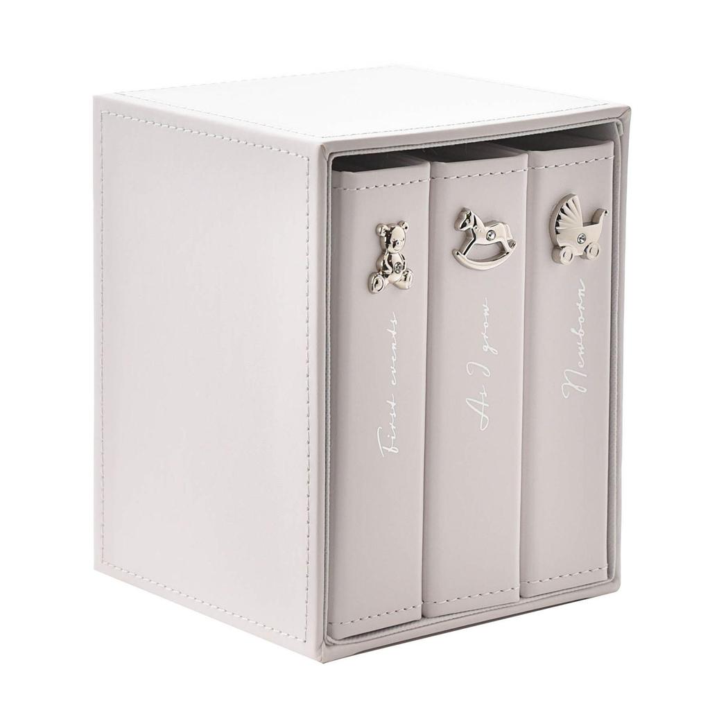 Bambino Hvit Sett med 3 Album Holder 24 x 4 x 6 Trykk
