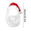 New Adults Ball Plush Christmas Hat For Unisex Funny Santa Beard Pom Pom Red Beanie Banquet Party Xmas Decoration Gift Cap