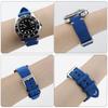 Wildleder Echtes Leder Uhrenarmband 20mm 22mm Vintage Handgenähtes Armband Grau Blau Schnellverschluss Uhrenarmband Zubehör