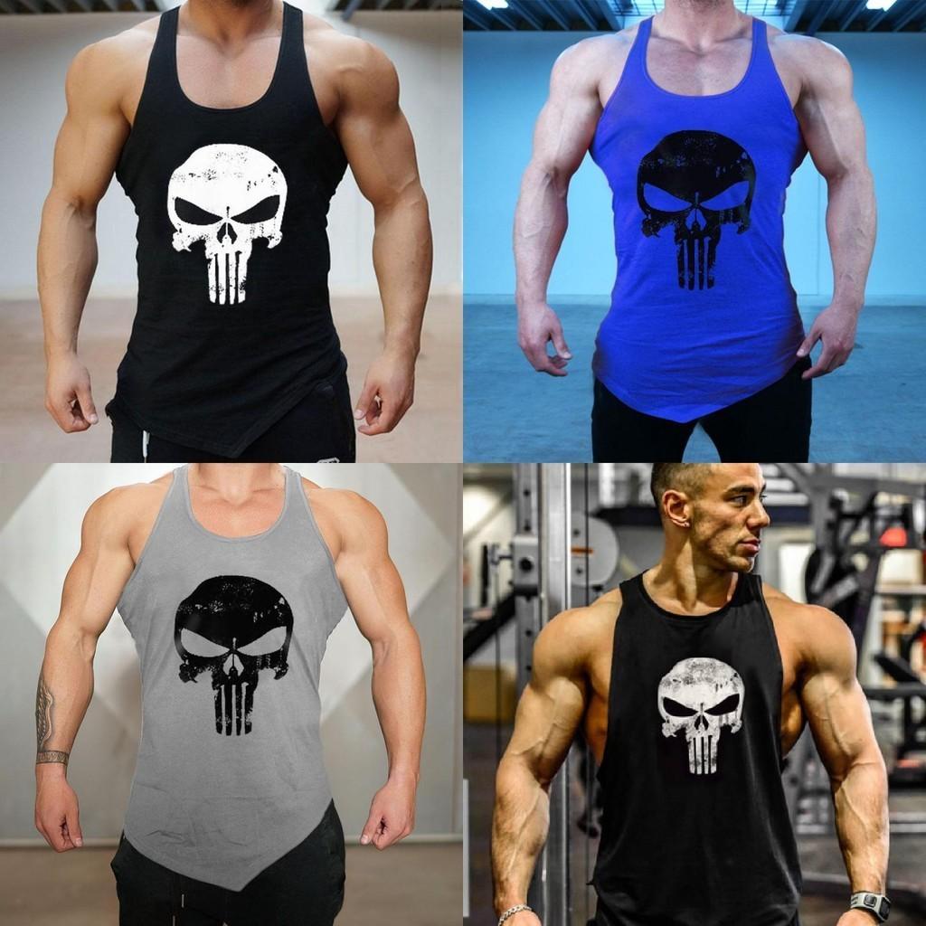 Trendy Loose Fit Muscle Training Vest For Men Casual Polyester Sleeveless Shirt