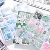 30sheets Kawaii girl style Japanese Showa glitter film die-cutting sticker book DIY scrapbook background decoration sticker