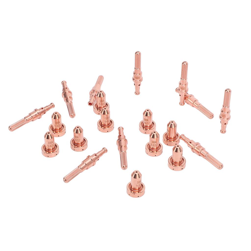 10Pcs 9 8212 Nozzles 10Pcs 9 8215 Electrodes Brass Nozzle Electrode Set for SL60 SL100 Plasma Cutting Torch