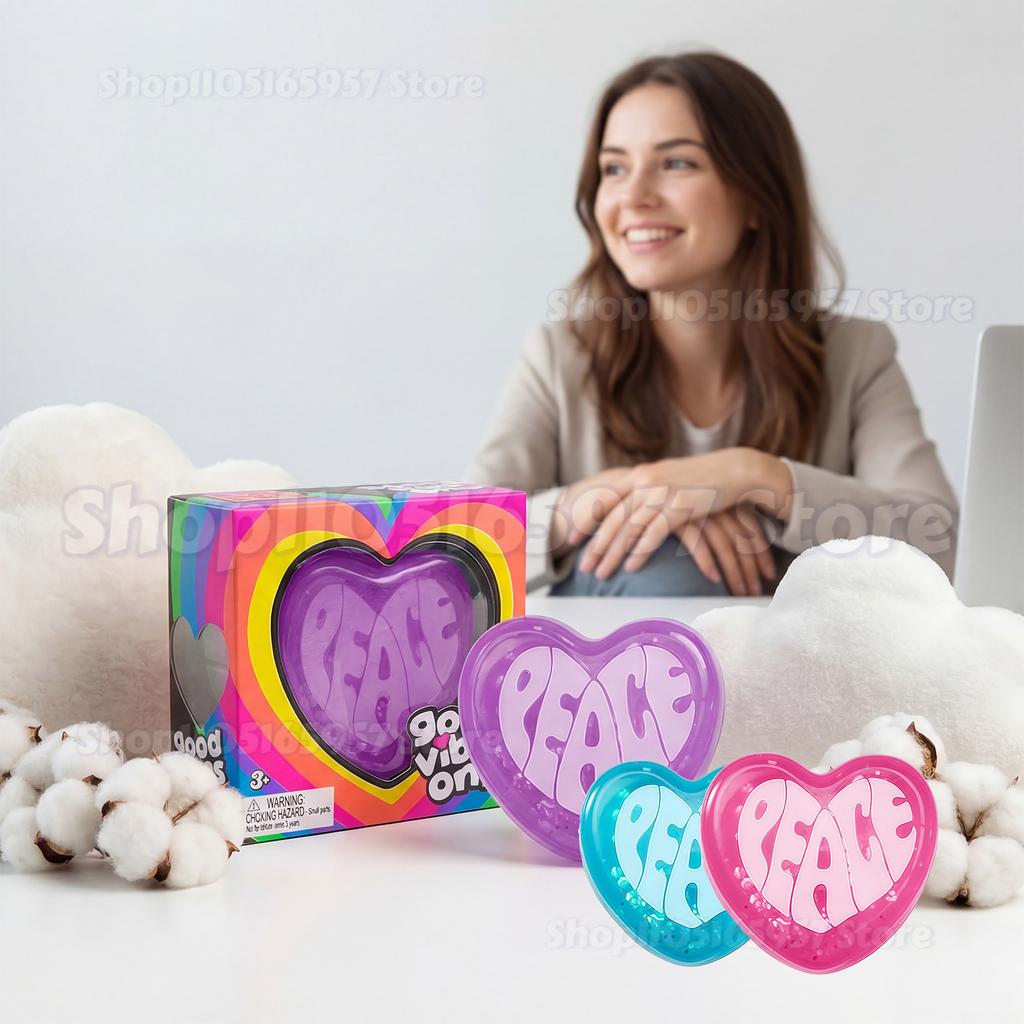 Nee-Doh Heart Squishy Toy Blind Box Cute Heart Shape Stress Relief Soft Slow Rebound Fun Portable Toy Surprise Toy Gift