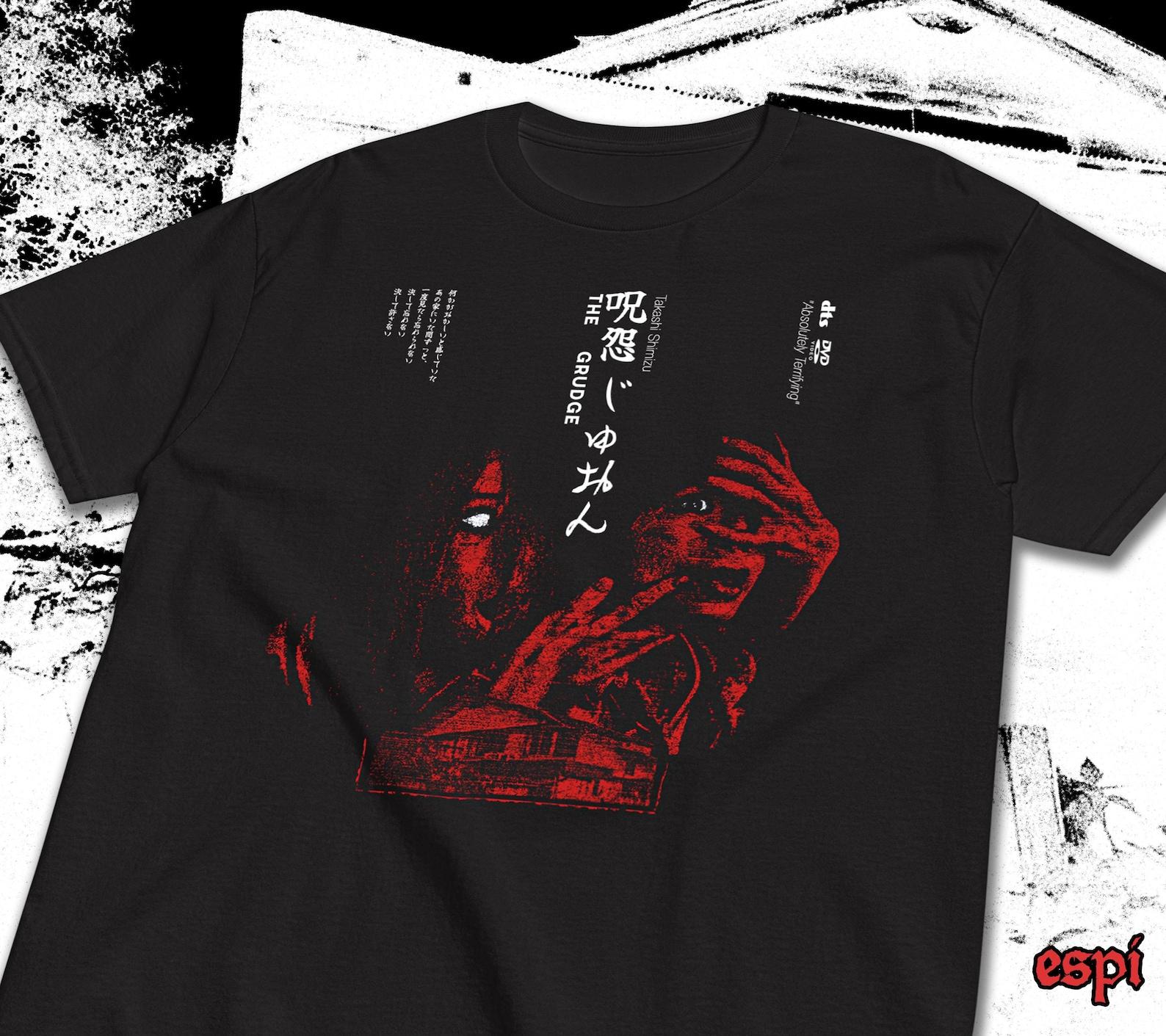 Ju-On The Grudge T shirt: Japanese Y2K Horror Movie Clothing S