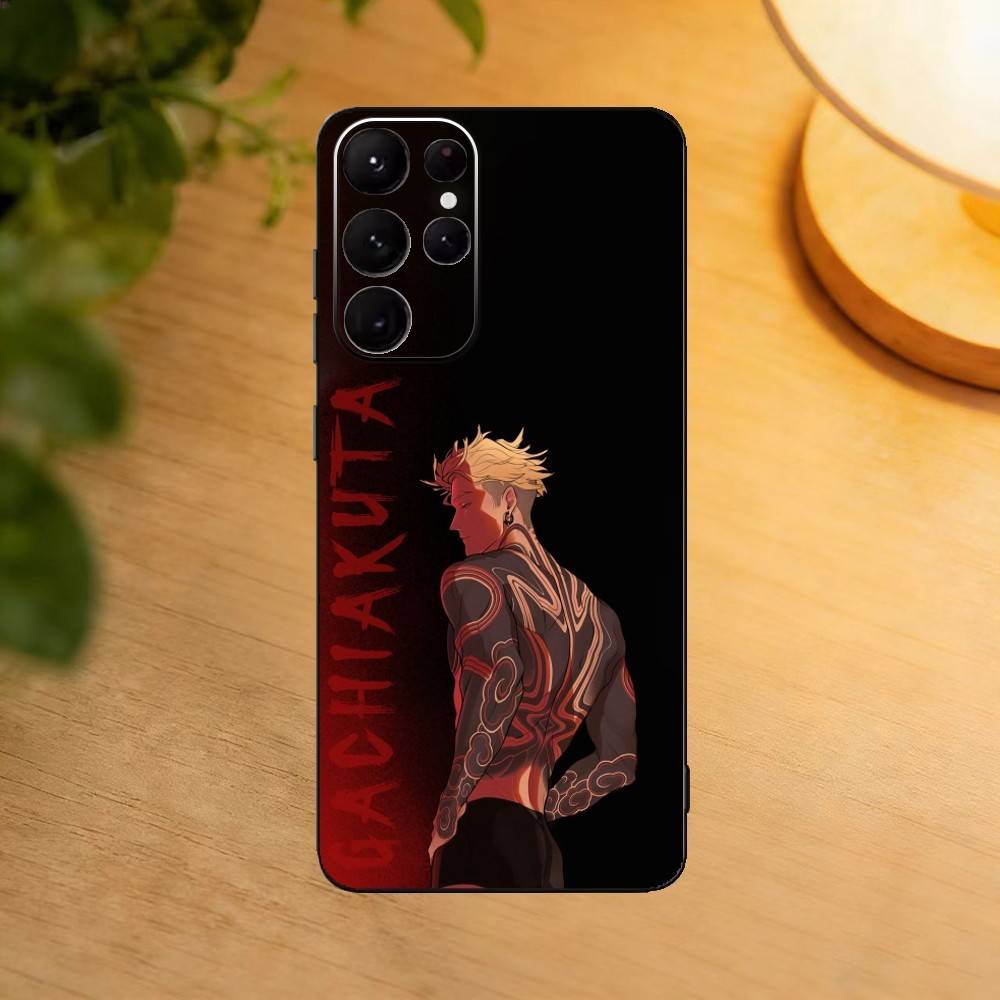 Enjin G-Gachiakuta phone Case For Samsung S25,24,21,22,23,30,Ultra,20,Plus,Fe,Lite,Note Soft Black Cover