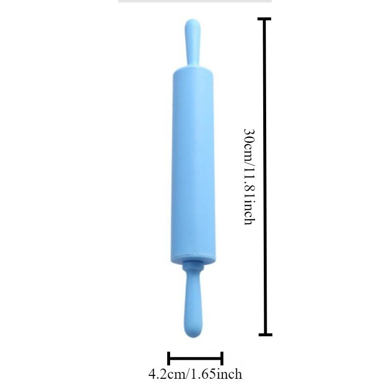 1PC Household Silicone Rolling Pins Plastic Handles Rolling Pins Baking & Pastry Tools Food Making Kitchen Tools