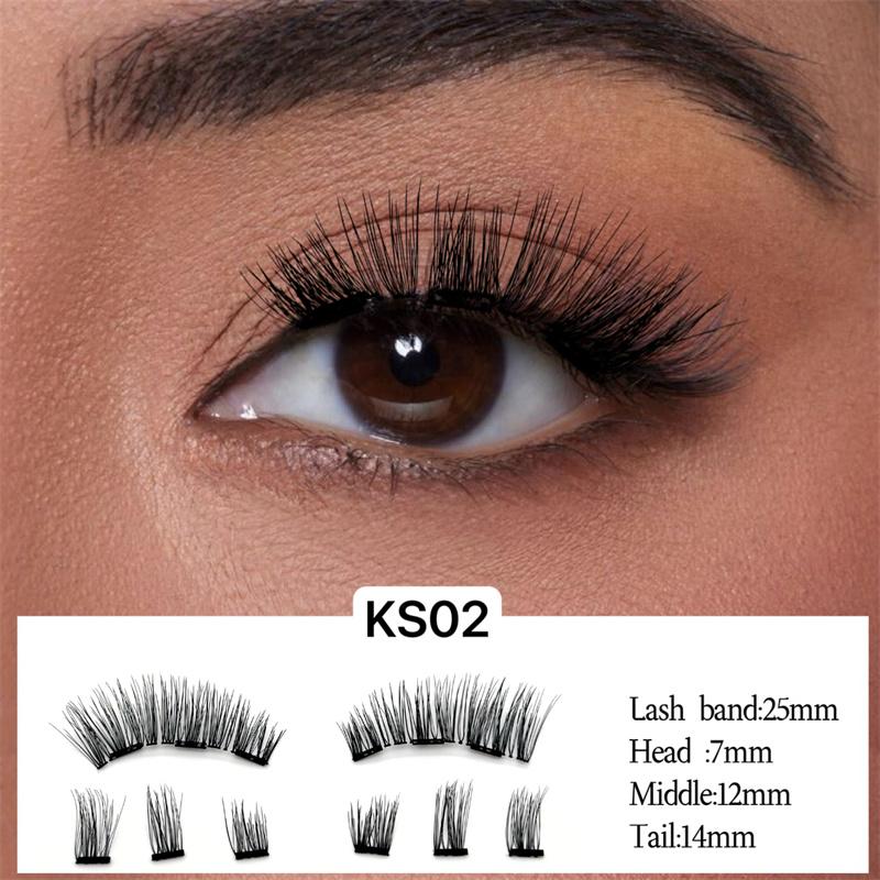 Private Label 3D Lash Factory Nature Look New Thin Invisible Quantum Eyelash Vegan Magnetic Lashes Kit No Liner