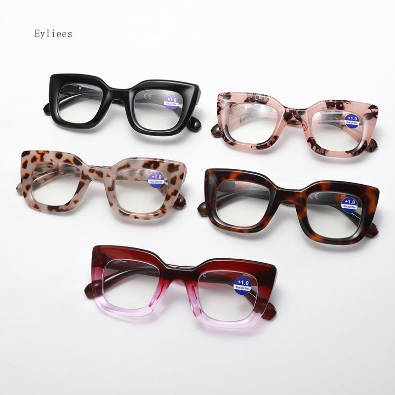 Fashionable Large Frame Presbyopia Glasses for Women Versatile High-definition Reading Glasses Anti Blue Light Far Sight Glasses