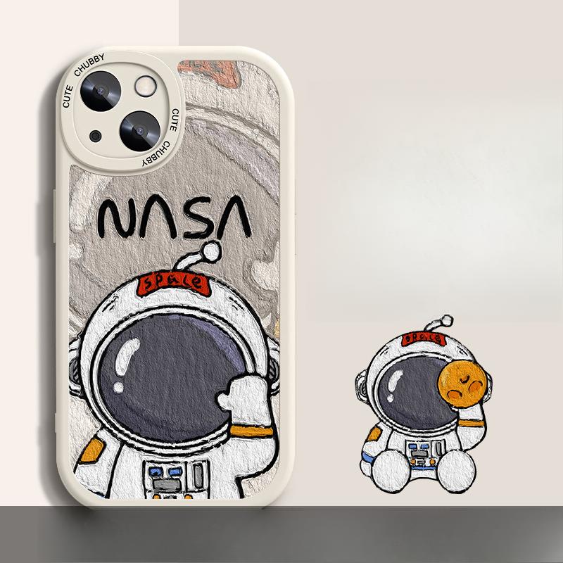 

Граффити Астронавты Подходят для Чехла для Мобильного Телефона Apple 16promax 15 Силикон Ягненок 14 Тонкое Отверстие Противоударный 13 Mi 13 Pro
